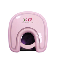 Lampe à LED UV sans fil rechargeable portable X8 rouge clair rose Pro Cure 48w pour ongles