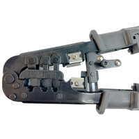Herramienta Multifuncional para Probar Cables Modulares, Probador de Cables de Red Manual RJ11 RJ12 RJ45, Herramienta de Crimpado