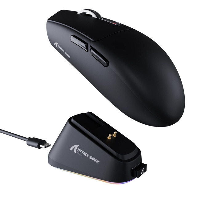ATTACK SHARK G3PRO Tri-mode PixArt PAW3311Sensor Wireless Gaming Mouse with Charge Dock 25000 DPI Ultra Lightweight