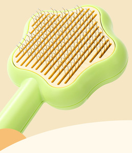 Self-Cleaning Stainless Steel Fine Needle Pet Brush Convenient Soft <b>Massage</b> Pet Comb - Product Image 6
