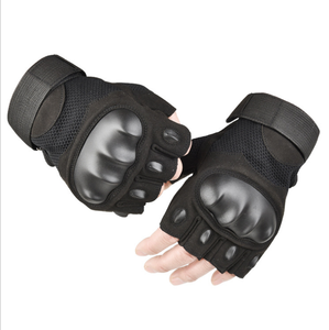 Guantes Tácticos Resistentes de Medio Dedo, Color Desierto, Microfibra, TPR, Protección Suave y Gruesa para Nudillos, Pantalla Táctil - Product Image 2