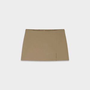 Women's Brown Knitted Short <b>Skirt</b>-Simple Stylish Casual Design High Quality Custom-Made Factory Product - Product Image 2