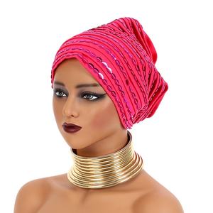 Nouveau Turban Perlé Fait Main 2024, <span class=keywords><strong>Chapeau</strong></span> <span class=keywords><strong>de</strong></span> Soirée <span class=keywords><strong>de</strong></span> Luxe pour Femmes Musulmanes, Bonnet Élégant, Foulard Extensible, Vêtement Musulman - Product Image 1