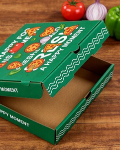 Boîte à pizza personnalisée carrée rectangulaire avec laminage brillant, boîtes rigides pour l'emballage alimentaire - Product Image 4