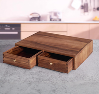 Organisateur de dosettes de café en bois d'acacia, tiroir de rangement pour thé, support pour Nespresso, comptoir de cuisine, station de café