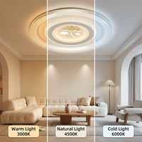 Lustre élégant multi-anneaux avec motif de feuilles délicates et éclairage LED réglable pour chambres et bureaux modernes