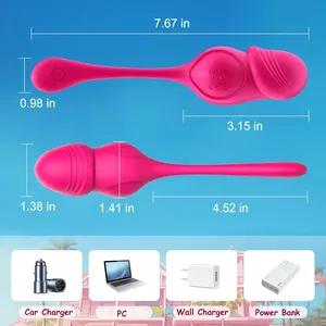 ไวเบรเตอร์สองหัวสำหรับผู้ชายเครื่องสั่นทรงไข่สั่นควบคุมจากระยะไกล - Product Image 6