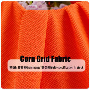 Rejilla de maíz de 150g que absorbe la humedad secado rápido transpirable ajuste seco deportes de punto cuadrado tela de malla de poliéster para correr - Product Image 2