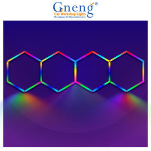Luz <span class=keywords><strong>Led</strong></span> Rgb Hexagonal personalizada, moderna, para Club, taller, gimnasio, tienda, Bar, luz RGB - Product Image 3