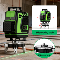 Niveau laser vert puissant pour extérieur 505-520nm, qualité industrielle, garantie 3 ans, 12/16 lignes, portée 30m, usage DIY électronique