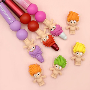 3D Epoxy Troll <b>Silicone</b> <b>Beads</b> For Pen Accessories Round Cartoon <b>Beads</b> Loose <b>Beads</b> With Epoxy Resin Treatment - Product Image 4