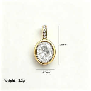 C&J Yanye Colgante de Joyería Fina de Moda con 12 Piedras de Nacimiento, de Acero Inoxidable, Geométrico, con Zirconia y Diamante, Accesorios DIY al por Mayor - Product Image 4
