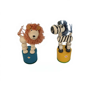 Marionette a dita in legno a forma di zebra - Giocattoli pop-up per bambini - Giocattolo a spinta - Product Image 5