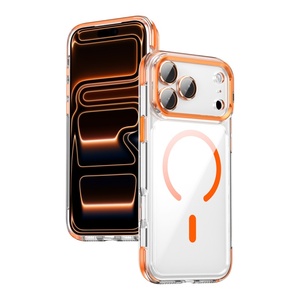 เคสโทรศัพท์ใสแม่เหล็กคุณภาพสูงสำหรับ iPhone 18 13 14 15 16 17 Pro Max รองรับการชาร์จไร้สาย ฟิล์มเลนส์ HD ป้องกันแรงกระแทก - Product Image 1