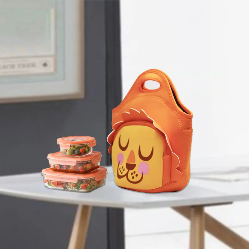 Custom Cute Neoprene Lunch Bag Wholesale High Quality Animal Lunch Cooler Bags For Kids baby bags for mom