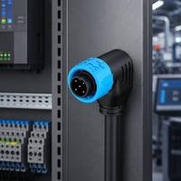 Connecteur étanche M16 à 5 broches IP67, prise de câble moulée à verrouillage automatique Push-Pull pour éclairage LED et équipement extérieur