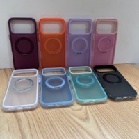 360 °   Étui antichoc hybride TPU TPE mat antidérapant avec support rotatif pour iPhone 18 17 16 15 14 Pro Max