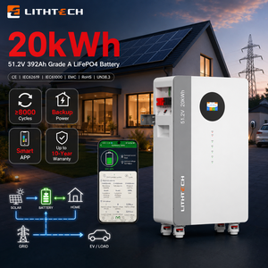 แบตเตอรี่ลิเธียม 20kWh ระบบจัดการแบตเตอรี่อัจฉริยะ (BMS) 51.2V 400Ah สำหรับติดตั้งผนังบ้าน ใช้สำรองไฟฟ้าพลังงานแสงอาทิตย์ - Product Image 1