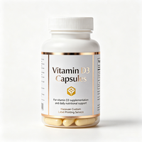 Étiquettes de bouteilles de capsules Haoxuan, encre métallique, impression UV, autocollants imperméables pour l'emballage des compléments alimentaires