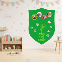 Tableau de dessin effaçable à sec flexible UCI Art Déco, feuille magnétique autocollante en PET imperméable pour la décoration murale de la maison, l'espace d'apprentissage des enfants
