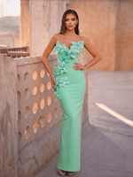 Nouvelles Arrivées Ocstrade : Robe de Soirée Élégante pour Femme, Modèle Bandage, Sans Manches, Sans Bretelles, Unie, avec Perles et Motifs Floraux 3D, pour le Fitness