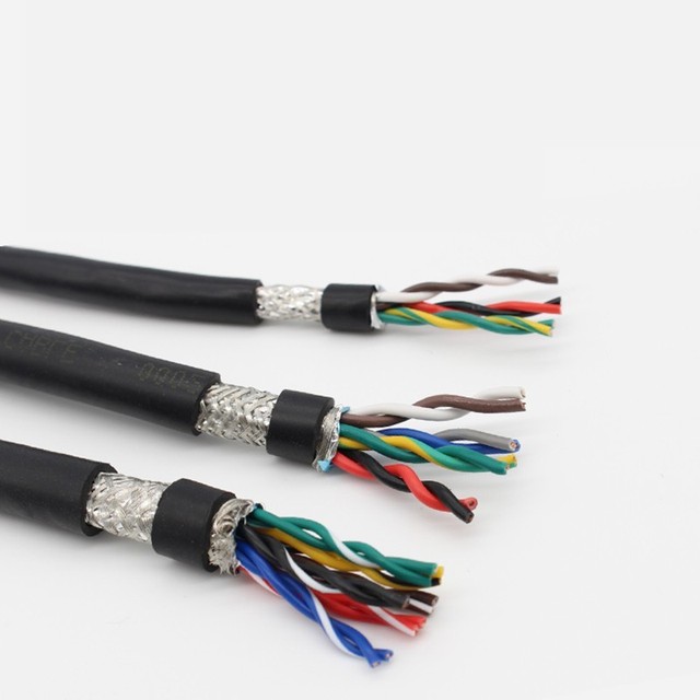 2 4 6 8 10core 18 26awg PVC Pure Copper Communication Signal Soft Control Cable Twisted-pair Shielded Flat Stranded Underground