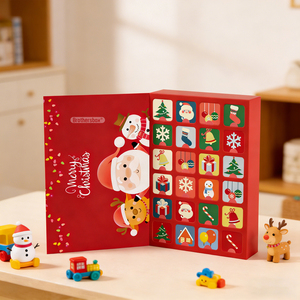 Оптовая продажа: Новогодний календарь-адвент 2026 с игрушками, на 12 дней, для детей, с индивидуальным дизайном и вставками - Product Image 1