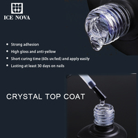 Fabricant professionnel 2026, vente en gros de top coat cristal, gel UV pour ongles, base ICE NOVA, nouveau produit