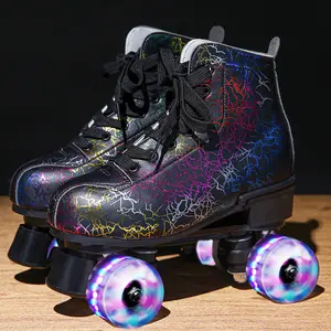 Verstelbare Knipperende Kick Rolschaatsschoenen Voor Kinderen 4 Wielen Prijs Vierwielige Fancy Rolschaatsbaan Katrolschoenen