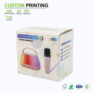 Boîtes en carton ondulé imprimées sur mesure pour ensemble karaoké sans fil, boîtes d'emballage pliables pour expédition avec design personnalisé - Product Image 1