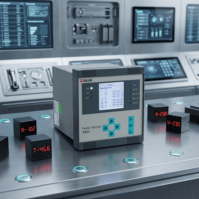 Acrel AM4-U1 Middle Voltage Protection Relay with Complete Protection Functions Measurement Operation Power Distribution System