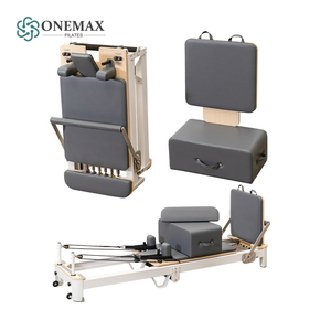 Reformer de Pilates ONEMAX, Duradero, Ajustable, Ligero, de Aluminio, Plegable, Portátil, para Estudio de Pilates, <span class=keywords><strong>Yoga</strong></span> en Casa, Ecológico - Product Image 1