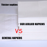 Serviettes en papier Airlaid Premium effet lin, épaisses, pliées en poche, pour mariages de luxe, événements, hôtels, super absorbantes et douces