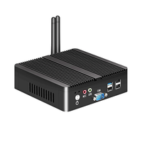 Mini PC Linux Ubuntu sin Ventilador, Doble LAN, Cuatro Núcleos J1900 J6412 J2900 N2840, Señalización Digital, KIOSK, Computadora Industrial para Operación Continua 24/7