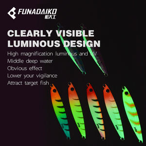 Funadaiko JMS 38 30-60 г, искусственная приманка для рыбалки на соленой воде, из светящегося металла, металлическая приманка - Product Image 3