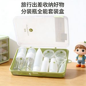 Set de cuidado de la piel para viaje, 10 piezas, botellas vacías portátiles tipo bomba para uso en avión - Product Image 3