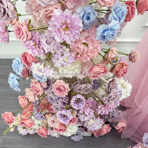 Flores Artificiales de Seda/Tela de Alta Calidad, Rosas, Panel de Fondo para Bodas, Decoración de Piso, Adorno Floral, Día de San Valentín, Graduación - Product Image 3