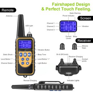 <span class=keywords><strong>Collier</strong></span> anti-aboiement <span class=keywords><strong>pour</strong></span> animaux de compagnie Amazons, en caoutchouc, étanche, rechargeable, <span class=keywords><strong>électrique</strong></span>, avec télécommande - Product Image 6