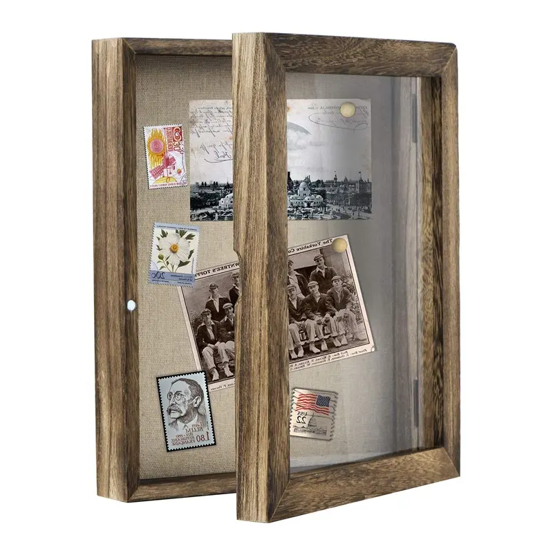 Houten Art 3D Shadow Box Diepe Foto Fotolijst Hout Acryl Aandenken Fotolijst Familie Shadow Box Frame