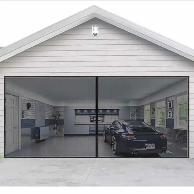 अमेज़न 8x7 9x8 गेराज दरवाजा 16x7 फीट चुंबकीय स्क्रीन एकल 1 कार और डबल 2 कार शीसे रेशा गेराज स्क्रीन