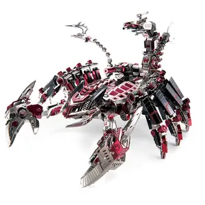 Diables Rouges Scorpion Assembler Modèle DIY artisanat Kit Jigsaw Toy Casse-tête 3D Métal Puzzles pour adultes
