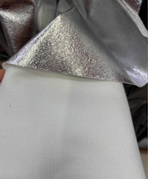 Split texturé 0.6mm métallique Rexine synthétique artificiel PU cuir tissu pour vêtements sacs chaussures robe portefeuille décoration