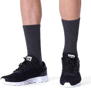 Chaussettes de sport, chaussettes pour bottes de travail avec coussinets intégraux, chaussettes habillées pour hommes de haute qualité, noires - Product Image 6