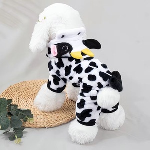 Ropa linda y cálida para gatos, ropa para mascotas con temática de vacas, ropa de invierno para perros, ropa de otoño e invierno para Año Nuevo, dibujos animados - Product Image 3