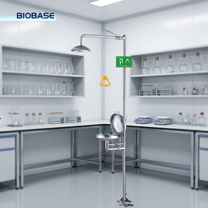 Doccia d'emergenza Biobase con lavaggio occhi e struttura di sicurezza in acciaio inossidabile 304 per laboratorio - Product Image 2