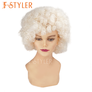 FSTYLER Hommes Afro <span class=keywords><strong>Perruque</strong></span> Crépus Bouclés <span class=keywords><strong>Perruque</strong></span> Bob Coloré Cheveux Vente En Gros En Vrac Femmes Fans Fête Festival <span class=keywords><strong>Carnaval</strong></span> Perruques - Product Image 6