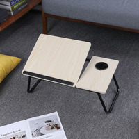 En gros bambou ordinateur Portable plancher bureau multi-fonction Table pliante réglable Portable ordinateur bureau lit bureau avec tiroir plateau