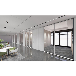 Sistemi di Partizione <span class=keywords><strong>per</strong></span> <span class=keywords><strong>Ufficio</strong></span> in Vetro Prefabbricati Modulari Parete in Vetro con Telaio e Porta <span class=keywords><strong>per</strong></span> <span class=keywords><strong>Ufficio</strong></span> Casa Cucina - Product Image 2
