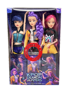 Thợ Săn Quỷ K-POP sưu tập hình-Mô hình toàn thân 11.5 inch với 12 khớp, bao gồm thẻ, bộ 3 búp bê - Product Image 3