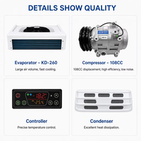 Unité de réfrigération pour mini-fourgonnette KD-260, système de refroidissement diesel 2350W pour petits véhicules frigorifiques, livraison de nourriture